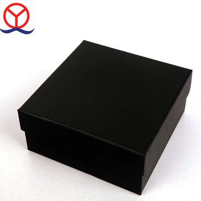 Custom Design Square Luxury Rigid Paper Matt Black Packaging Box