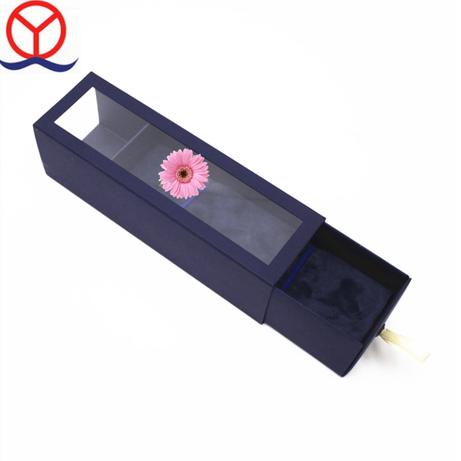 Blue Color Custom Design Pull Out Wholesale Velvet Jewelry Boxes