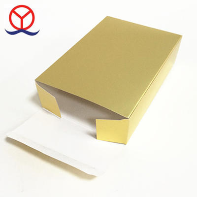 china supplier 300gsm cardboard paper printing custom logo foil folded carton gold paper box