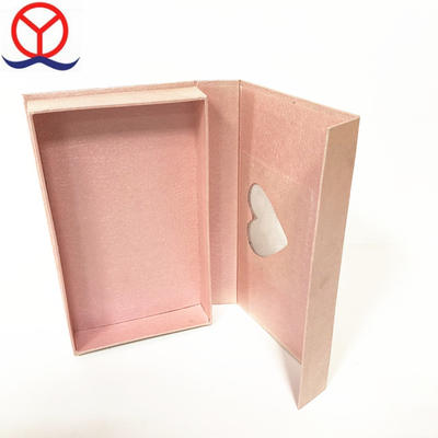 Pink Color magnetic Custom branded logo Design Handmade cardboard paper small craft gift box with window