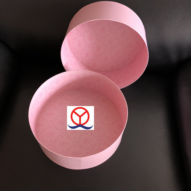 8 inch custom printing design pink color brand logo luxury round cardboard christmas cake boxes