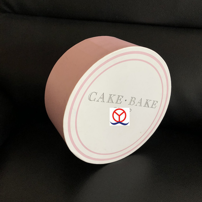 Guangzhou Personalized Custom Logo Flat Edge Cardboard Paper Round Carton Cake Box