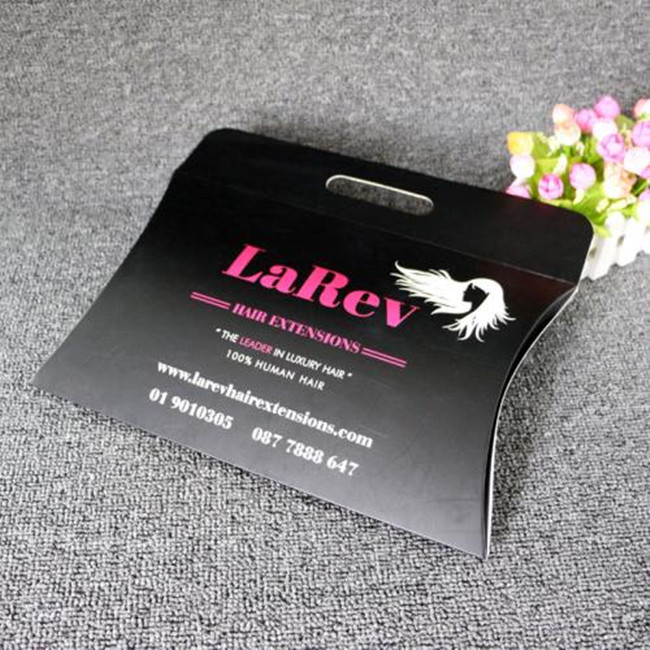 Matte black private label offest printing wholesale luxury paper custom pillow boxes with handle