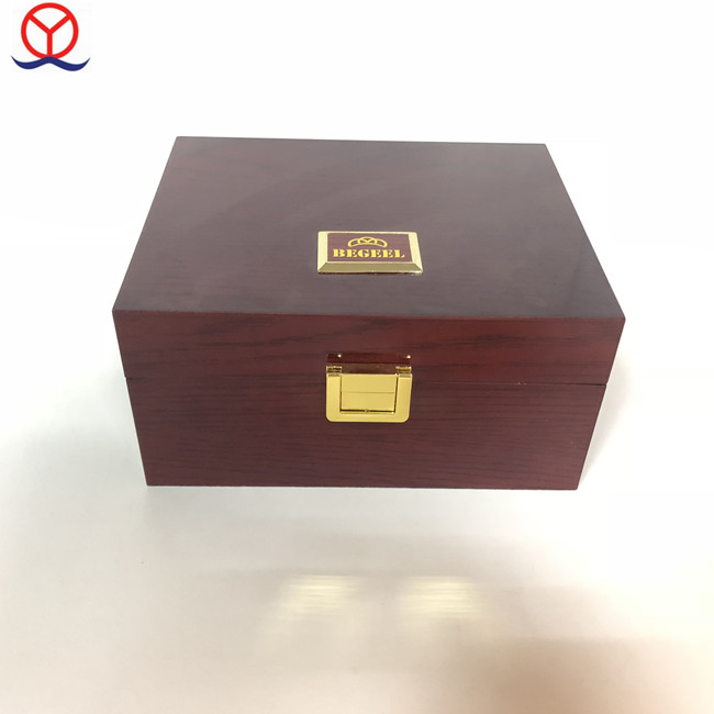 custom design shiny wholesale high quality handmade single packaging Luxurious wooden watch box