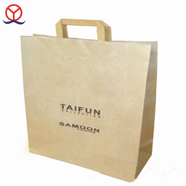 150gsm thickness custom design black private label printing double twist wholesale pp laminated color cmyk kraft paper bag