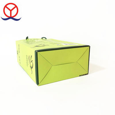 400 gram custom design high glossy cardboard wholesale recycled reverse tuck end clamshell green paper box