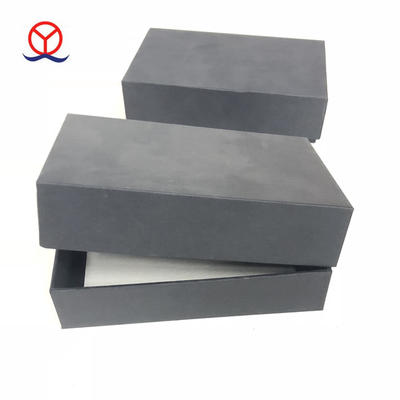 Guangzhou handmade custom design grey board cardboard matte black wholesale rigid texture paper gift box