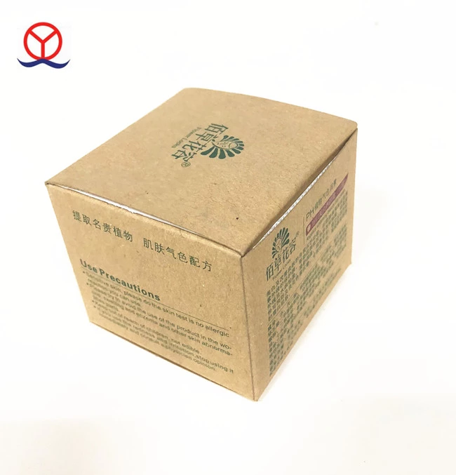 Custom offest printing wholesale cardboard paper packaging folding thick brown small kraft box