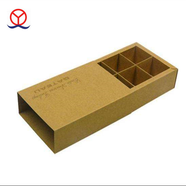 custom design cardboard paper divider wholesale oem kraft brown chocolate box with drawer