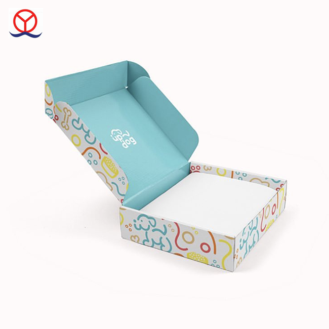 Cmyk printing corruagted mailing flat packaging custom white shipping boxes with logo